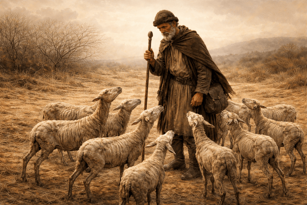 Feeding Hungry Sheep